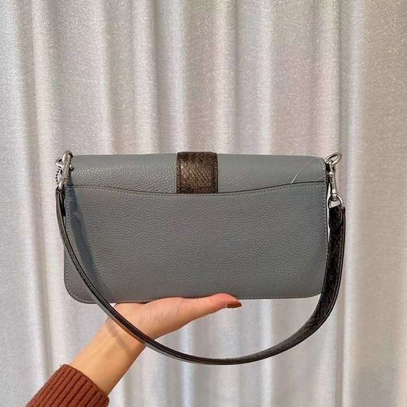 Coach CD322 Georgie Shoulder Bag In SV/Indigo Multi - Picture 3 of 6